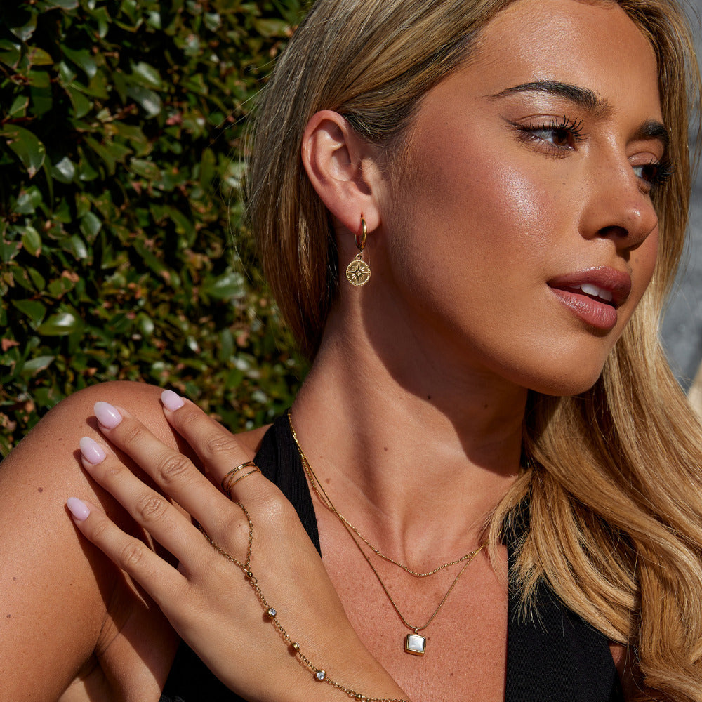 Aros Celestial con Moneda de Oro