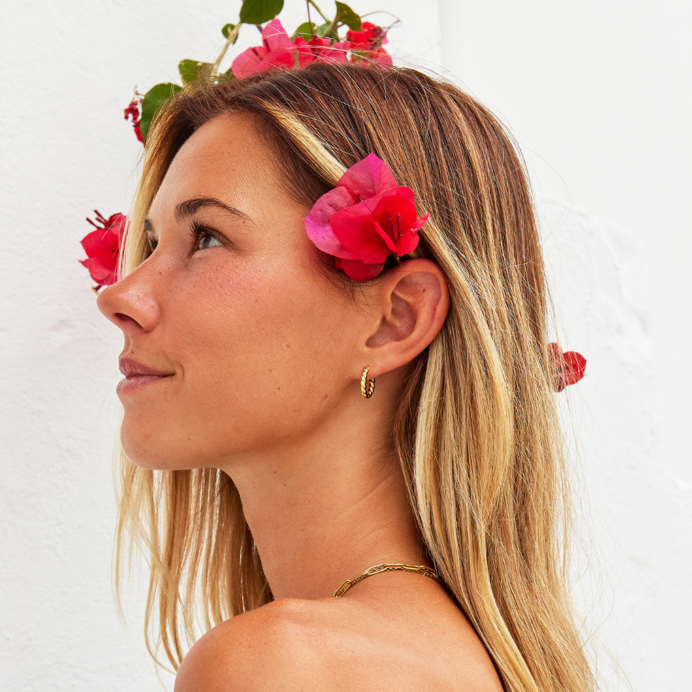 Aros Sofia Dorados con Giro