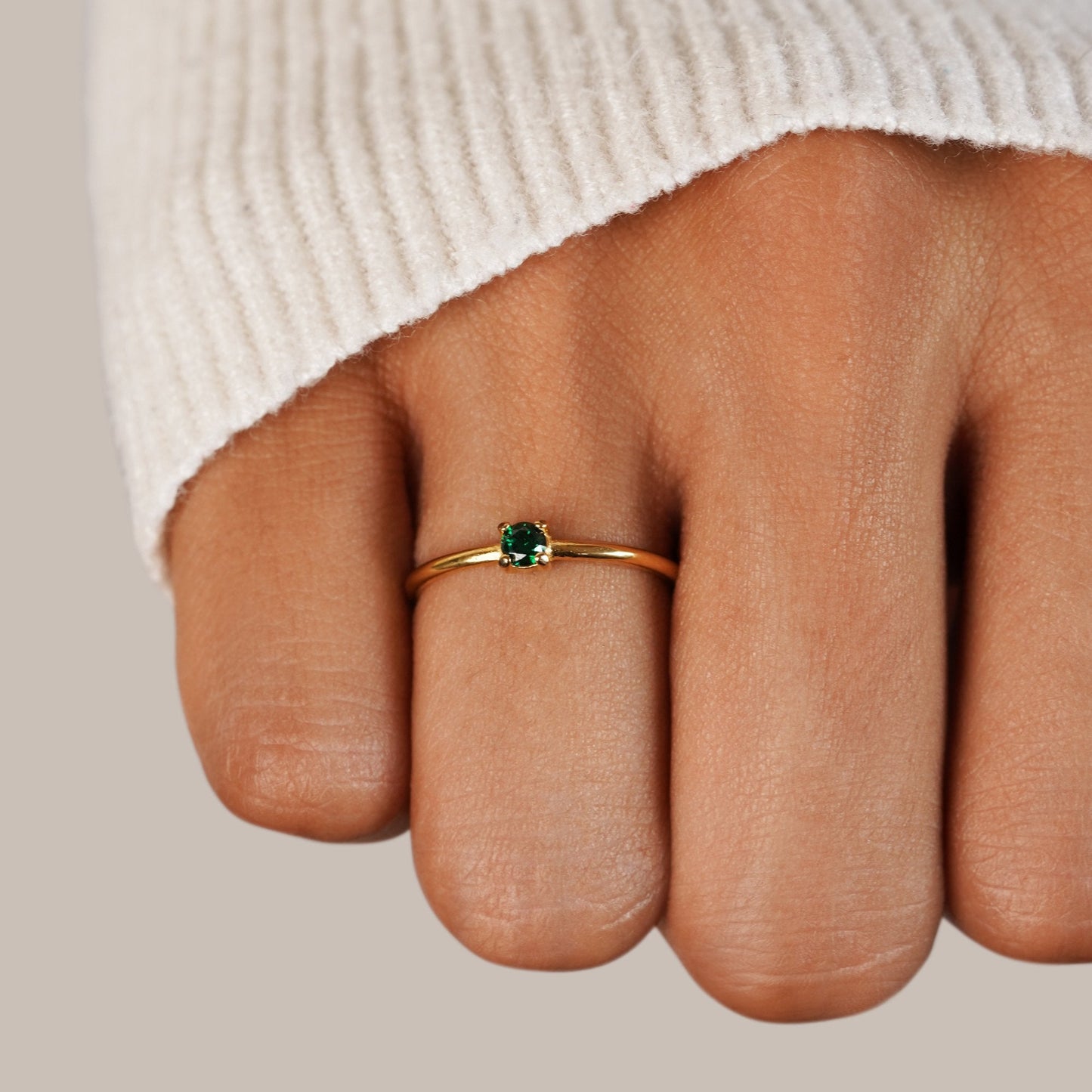 Anillos de Oro 18K con Piedra de Nacimiento