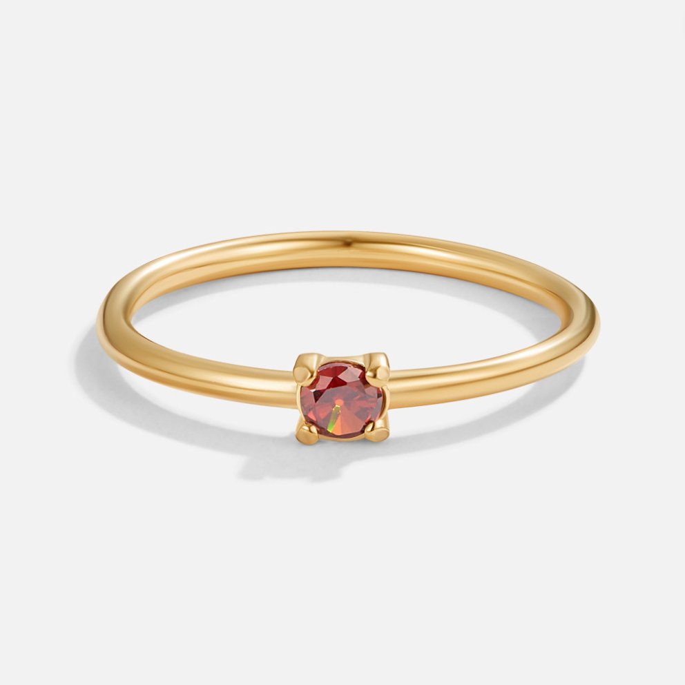 Anillos de Oro 18K con Piedra de Nacimiento