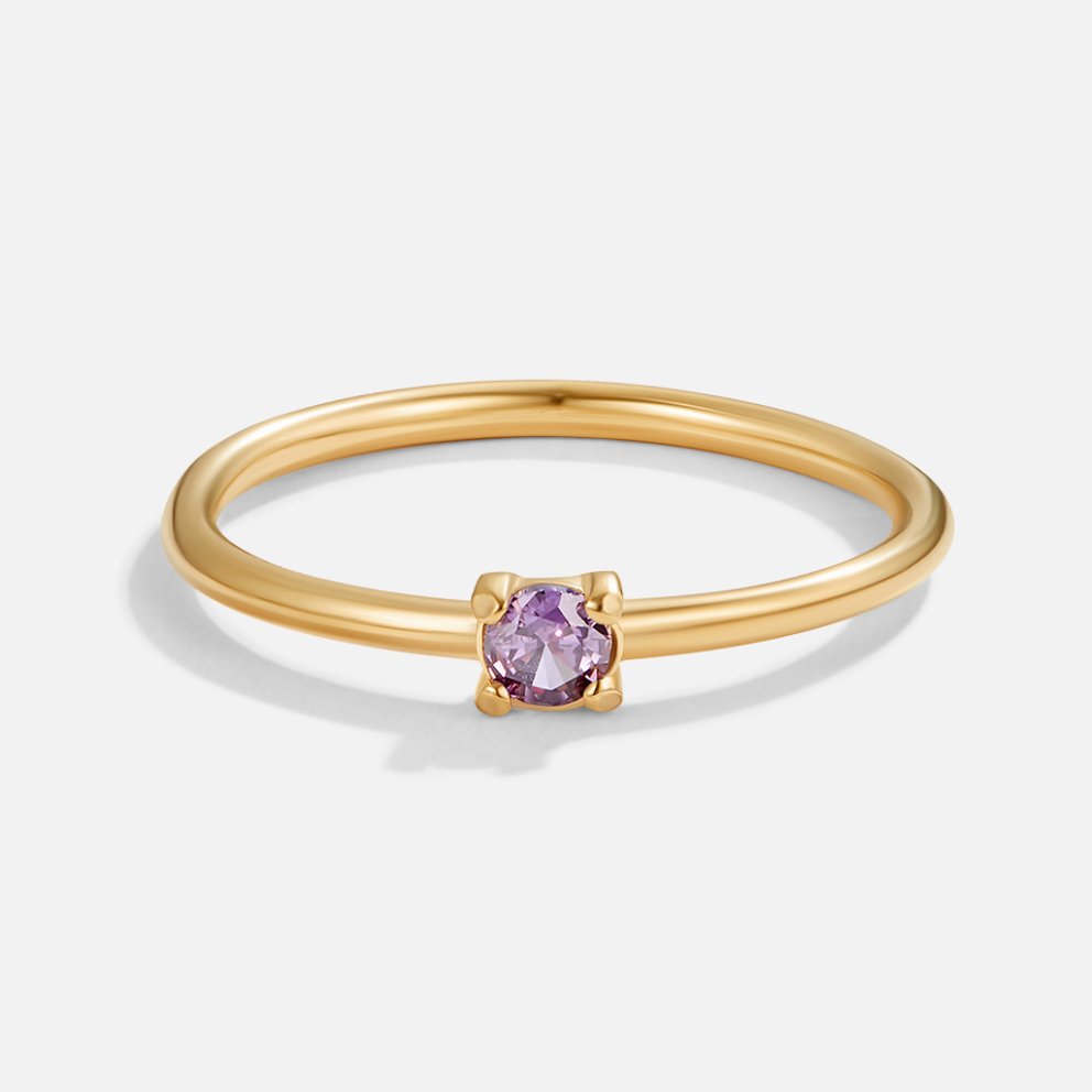Anillos de Oro 18K con Piedra de Nacimiento