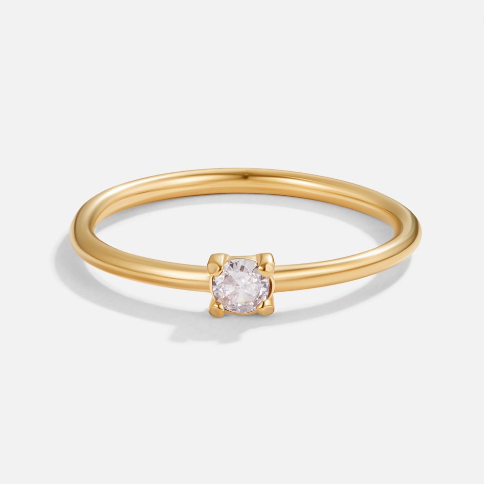 Anillos de Oro 18K con Piedra de Nacimiento