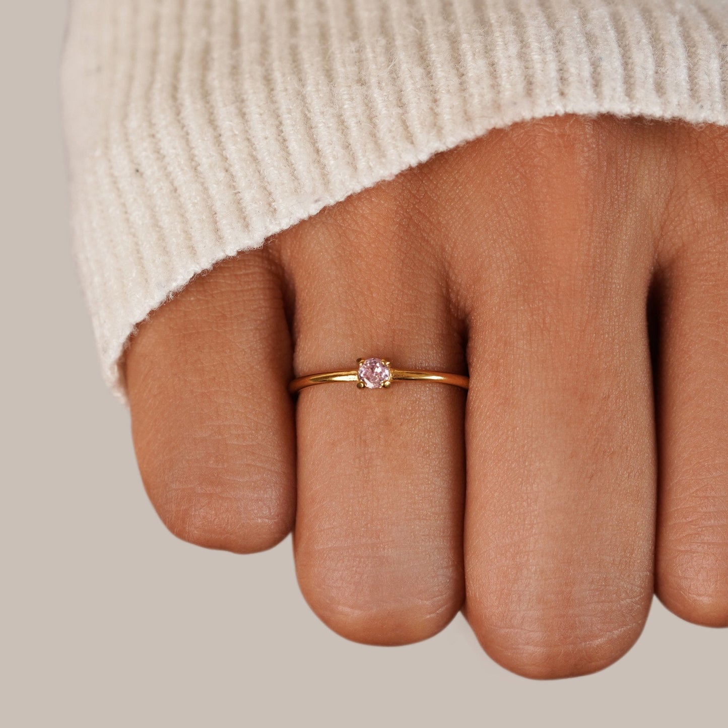 Anillos de Oro 18K con Piedra de Nacimiento
