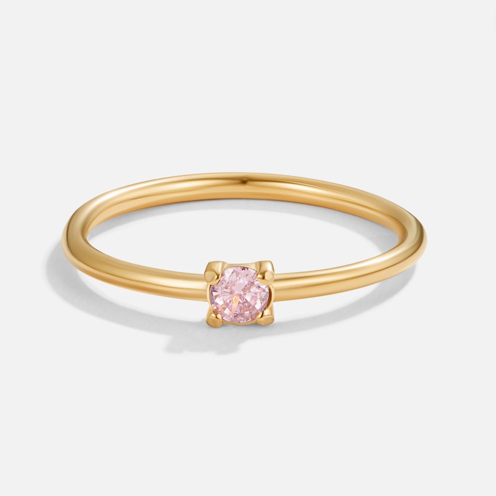 Anillos de Oro 18K con Piedra de Nacimiento