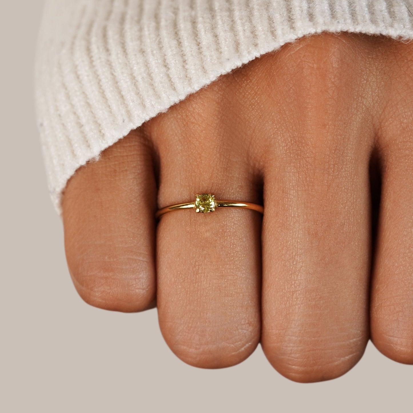 Anillos de Oro 18K con Piedra de Nacimiento