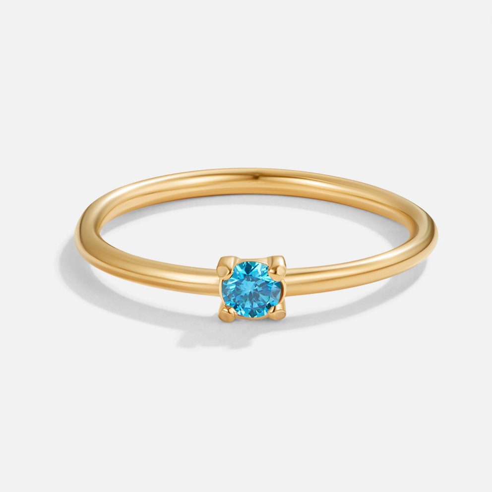 Anillos de Oro 18K con Piedra de Nacimiento