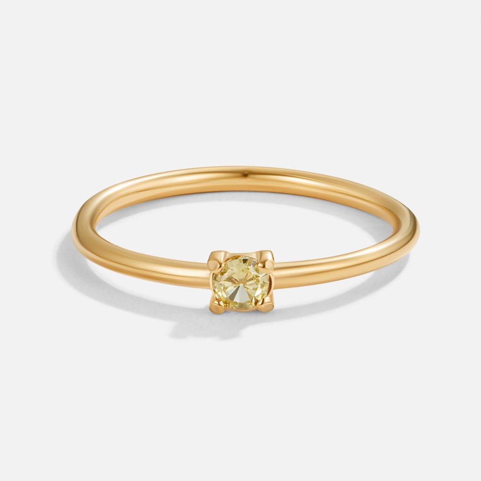 Anillos de Oro 18K con Piedra de Nacimiento