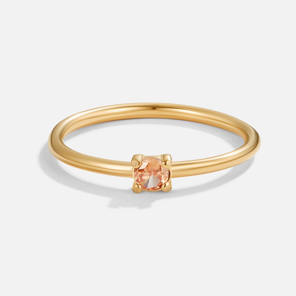 Anillos de Oro 18K con Piedra de Nacimiento