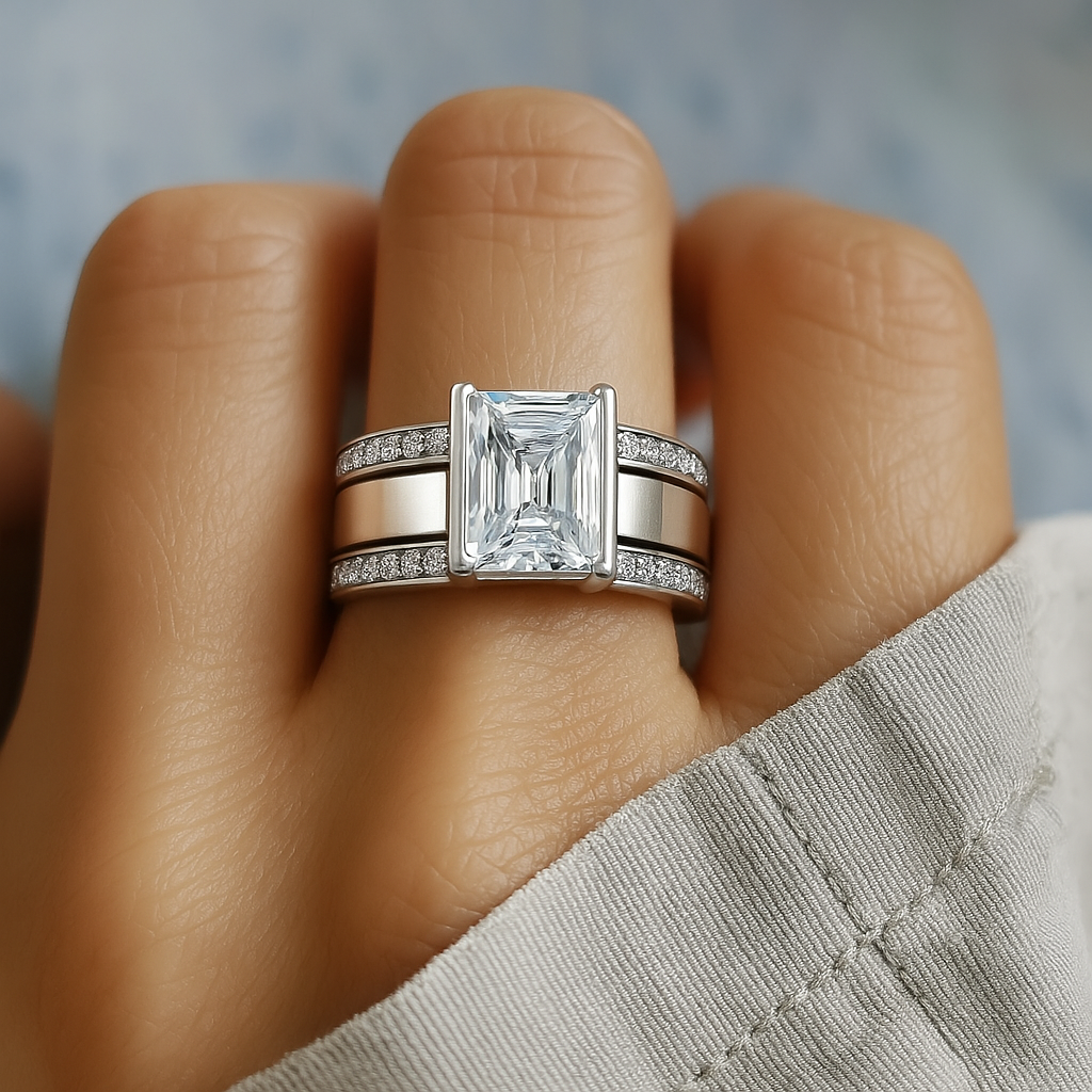 Anillo Vintage con Cristal Incrustado