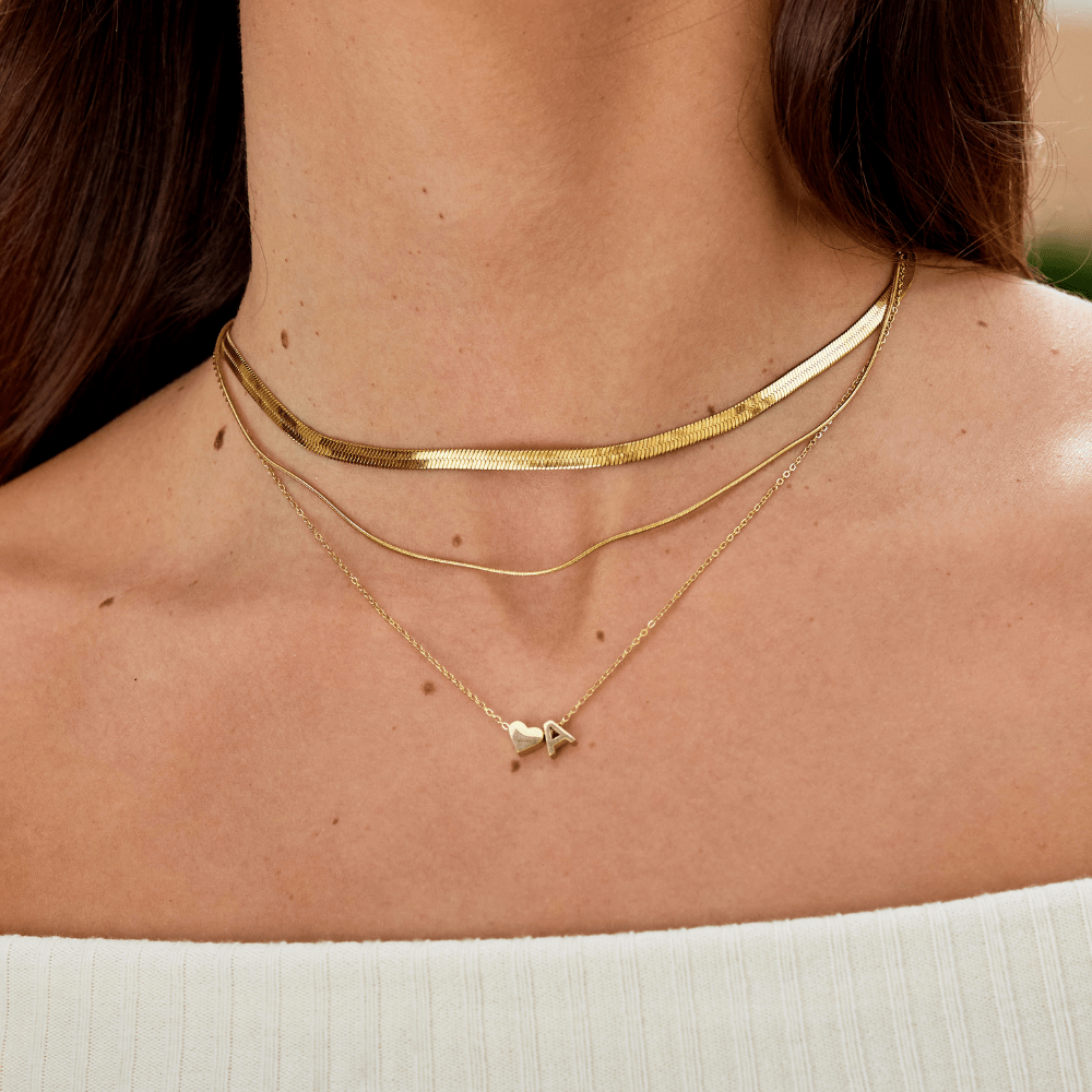 Collar Forever Love & Letter de Oro