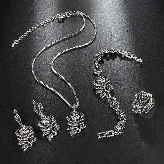 Conjunto Elegante de Circonia en Plata