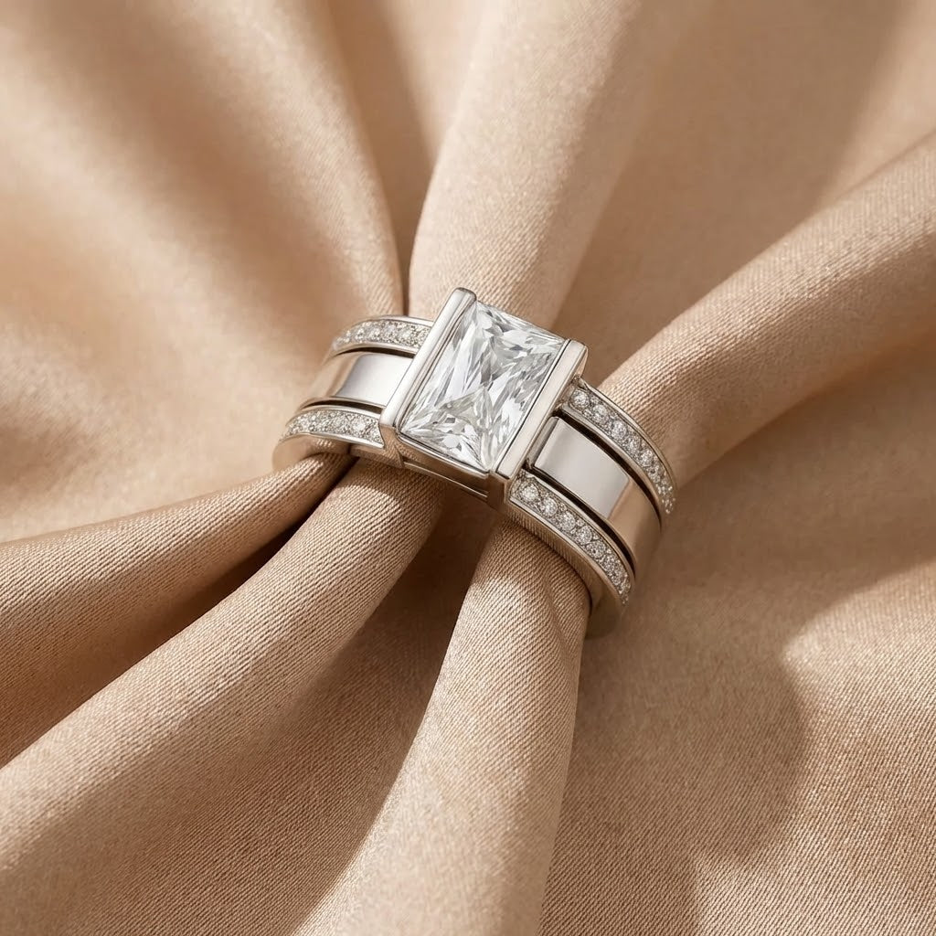 Anillo Vintage con Cristal Incrustado