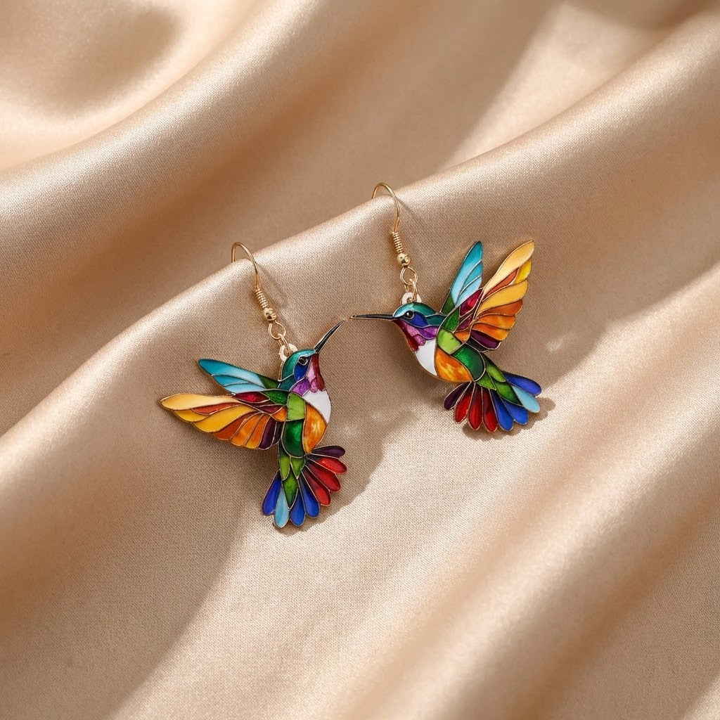 Hermoso Collar de Colibrí con Aretes de Regalo