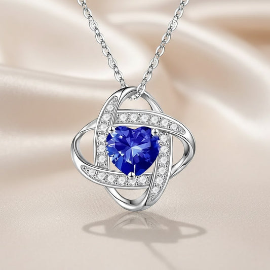 Collar de Zafiro Nerida | Oro Blanco