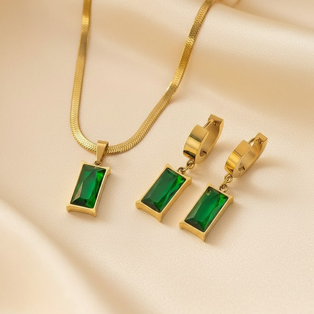 Conjunto de Joyería Esmeralda