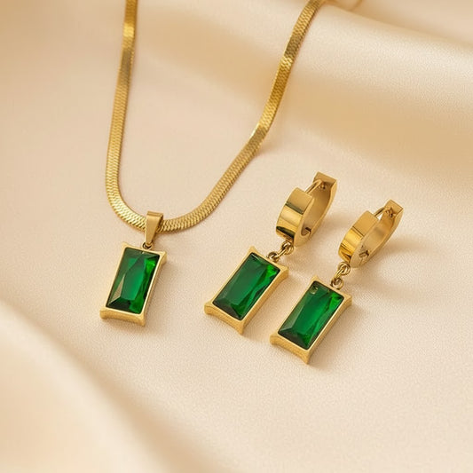 Conjunto de Joyería Esmeralda