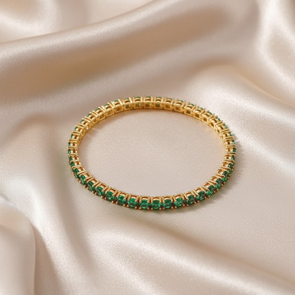 Pulsera Esmeralda | Oro