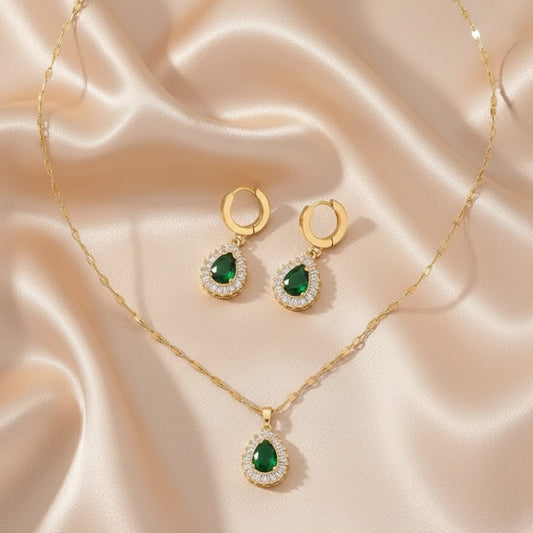 Conjunto de Joyería Esmeralda