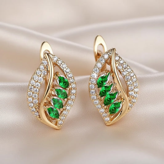 Pendientes Esmeralda | Oro