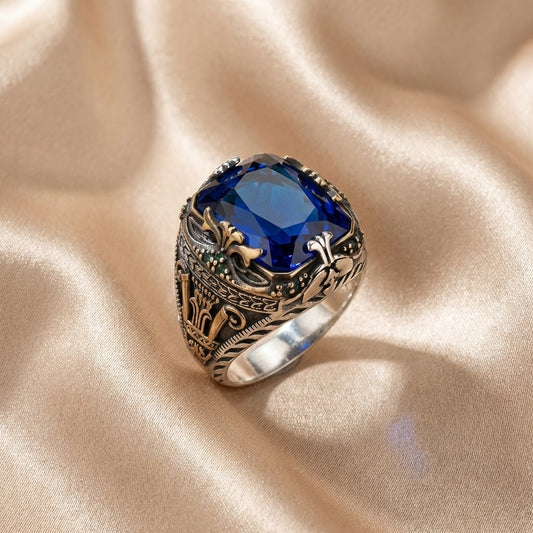 Anillo de Zafiro Mixto | Oro