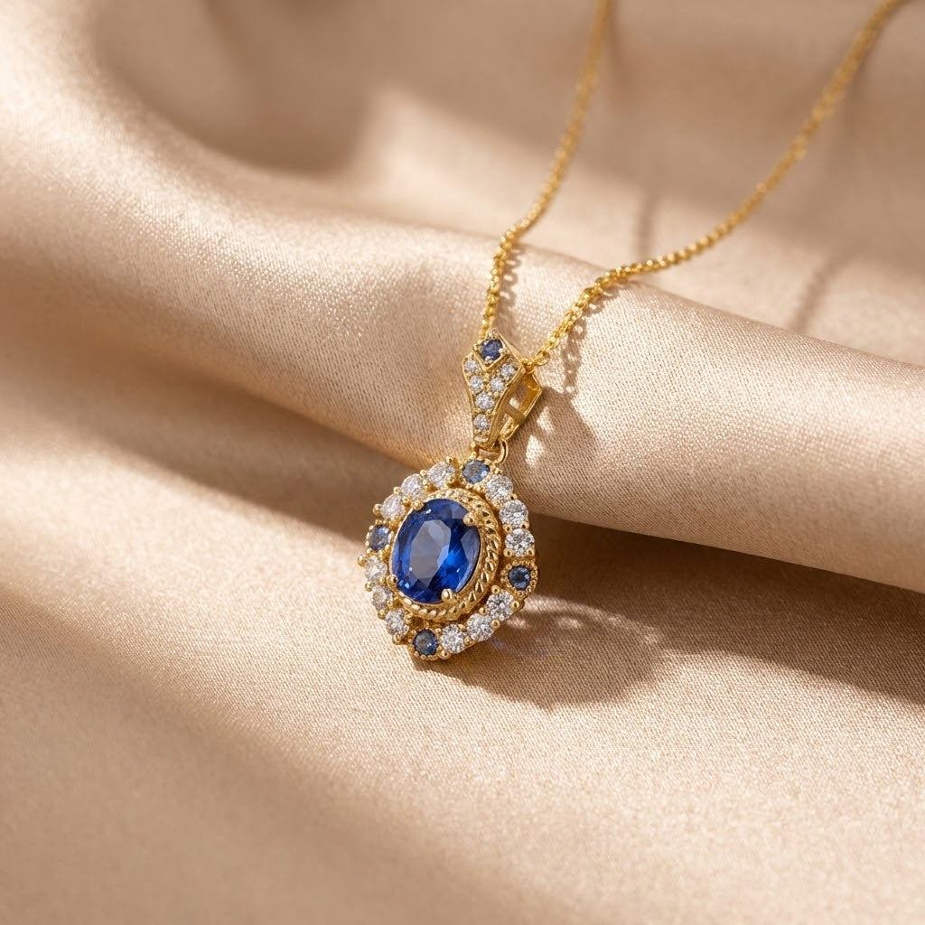 Collar de Zafiro Crepúsculo | Oro