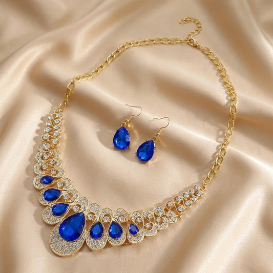 Set de Joyería de Zafiro Marina | Oro