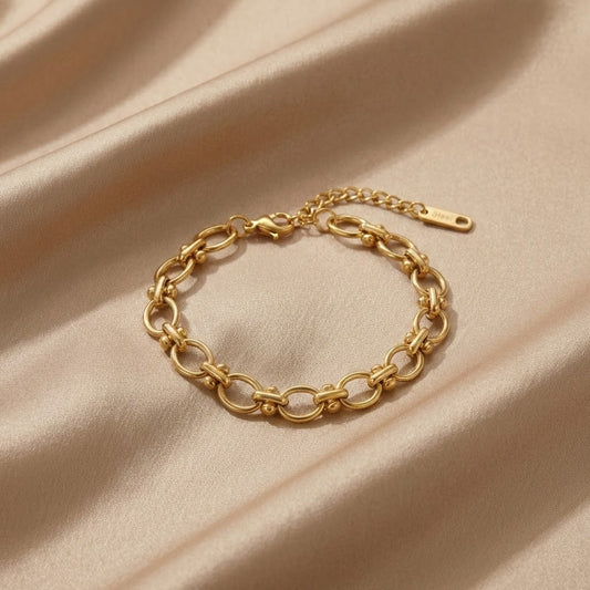 Pulsera de Cadena de Eslabones Dorada